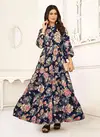 Ameesha By Blue Hills Rayon Printed Gown Catalog